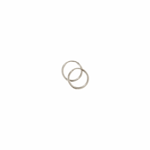 White Gold Hinged Hoop Earrings